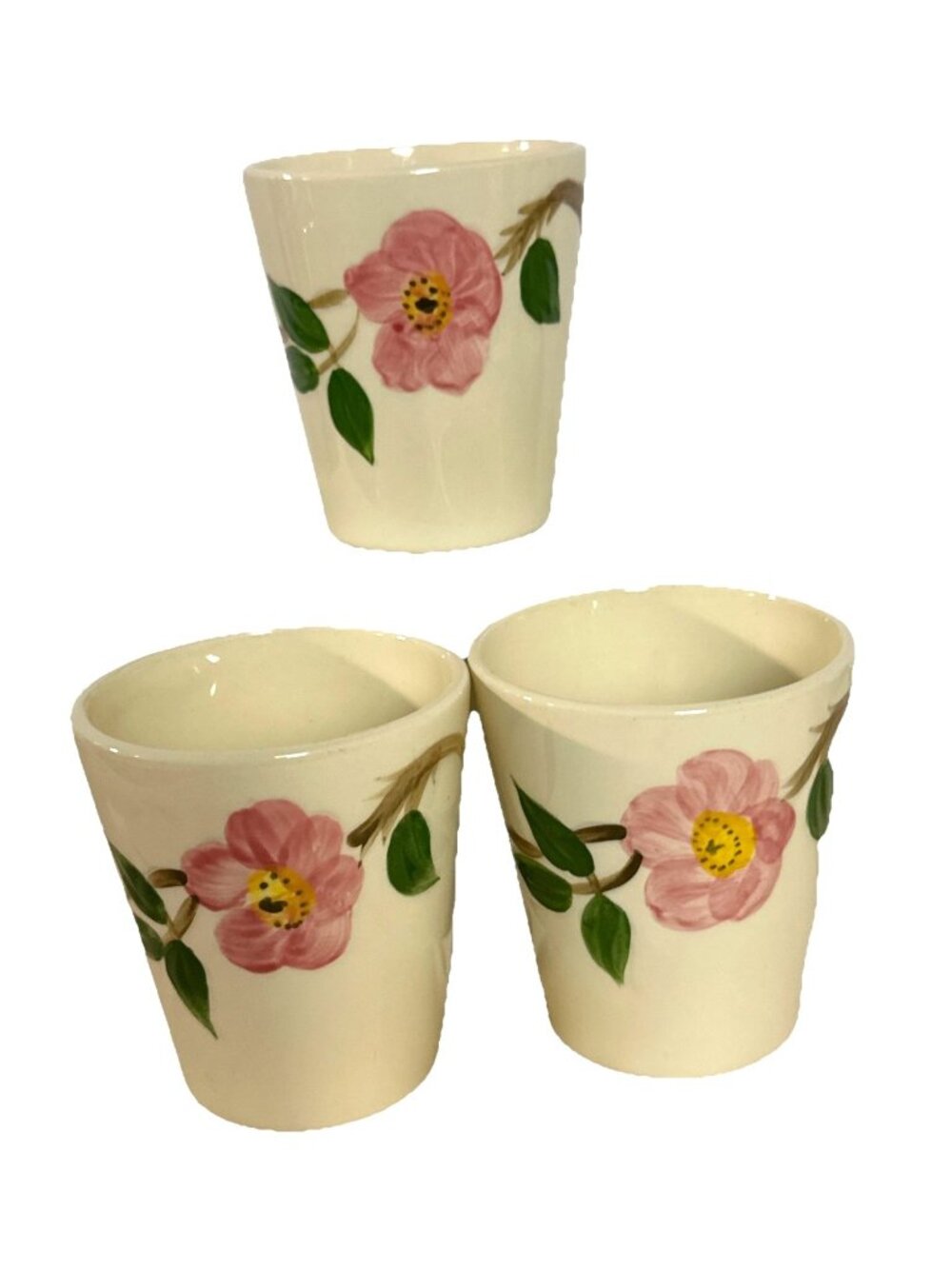 Vintage Timeless Franciscan Desert Rose 3 Juice Tumblers USA Nostalgic Charm